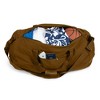 Bear & Bark Large Duffle Bag – Desert Brown 32”x18” - 133.4lb - Canvas Military and Army Cargo Style Travel Luggage - 3 of 4