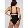 PinkBlush Black Ruched Sides Front Cutout Maternity One Piece Swimsuit - 4 of 4