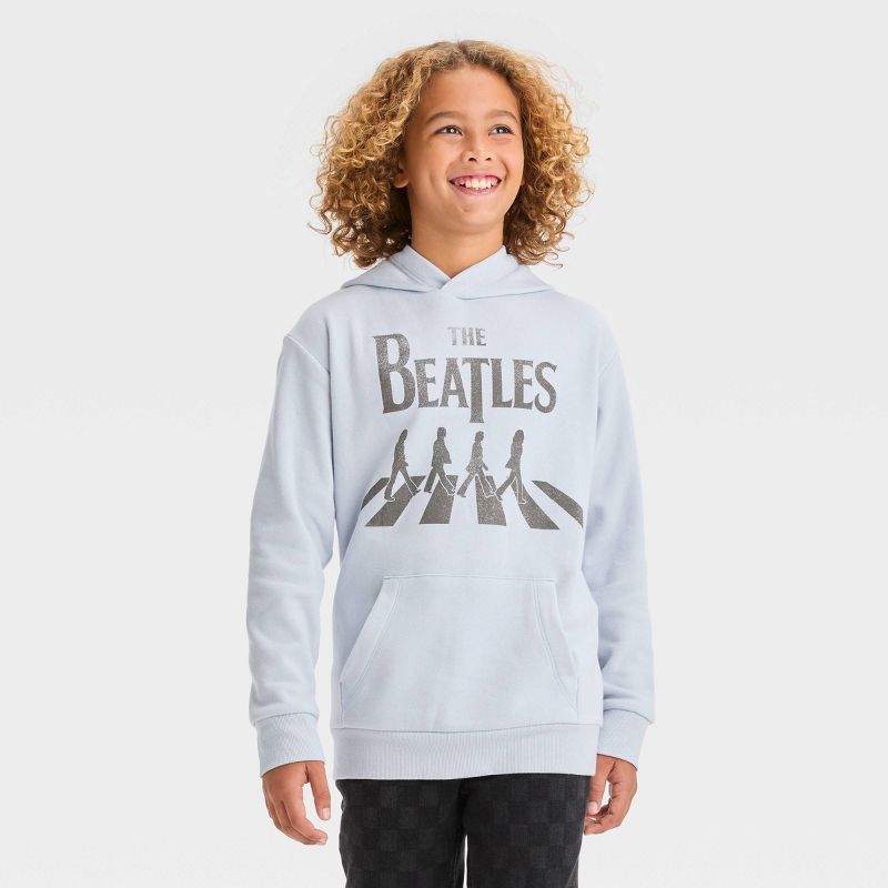Boys' Beatles Hooded Pullover Sweatshirt - art class™ Blue, 1 of 7