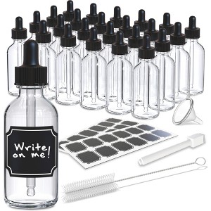 Nevlers 2 Oz Leakproof Clear Glass Dropper Bottles - 1 of 4