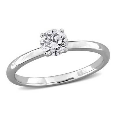 CREATED FOREVER | 14K White Gold 1/2 CT Lab Grown Diamond TW Solitaire Ring