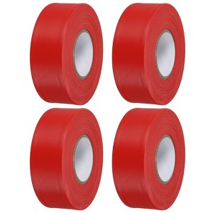 Unique Bargains PVC Non-Adhesive Flagging Tape for Tree Survey Boundaries 4 Pcs - 1 of 4