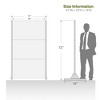 Wooakway 72"H 47"W 16"D Metal Outdoor Privacy Screen Freestanding Patio Decorative Screens - 3 of 4