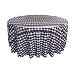 Slickblue Polyester Gingham Checkered Round Tablecloth - 1 of 1