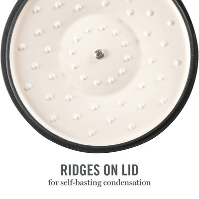 Blue Enameled Cast Iron 5-Quart Ribbed Dutch Oven