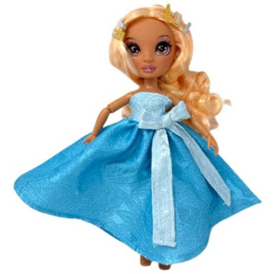 Doll Clothes Superstore Blue Glitter Dress Compatible Fit For Rainbow High Fashion Dolls