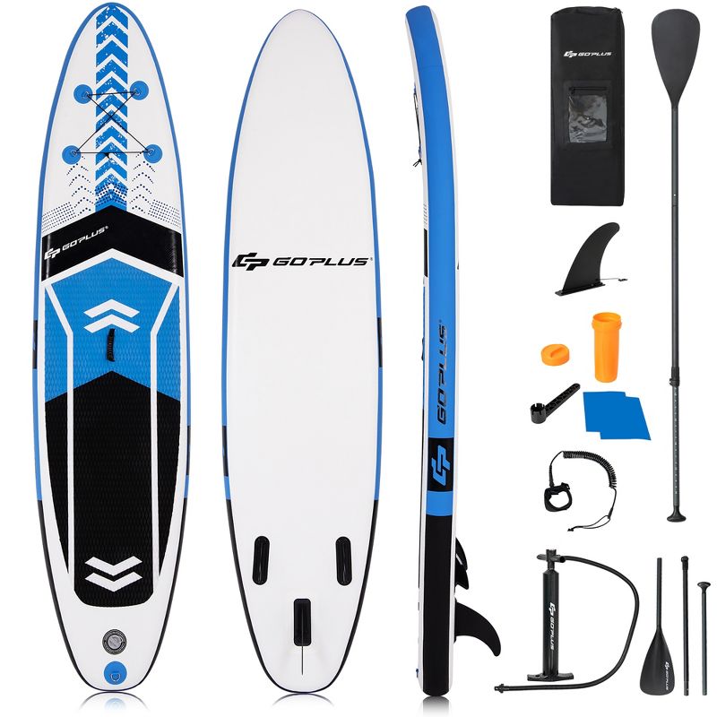 Costway 10'5'' Inflatable Stand Up Paddle Board SUP with Carrying Bag Aluminum Paddle, 1 of 11