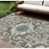 HomeRoots 8' X 10' Beige And Charcoal Damask Washable Indoor Outdoor Area Rug - 2 of 4