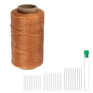Unique Bargains Wear-Resistant Polyester Embroidery Waxed Thread with Needles - 1 of 4