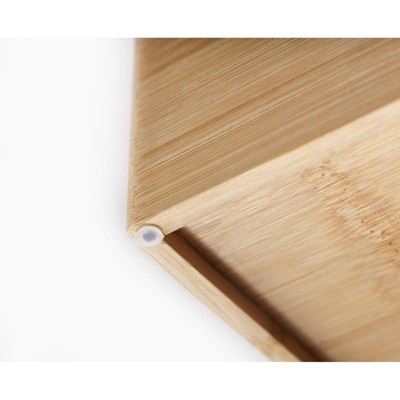 Large Bamboo Cutlery Drawer Organizer with 8 Compartments
