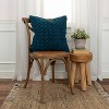 20"x20" Oversize Solid Textured Poly Filled Square Throw Pillow Teal - Rizzy Home: Contemporary Indoor Cushion, Hidden Zipper - 2 of 4