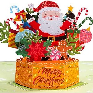 Paper Love 3D Merry Christmas Pop Up Card for Him, Her, Kids, Adults, 5" x 7" Cover - Includes Envelope and Note Tag - 1 of 4