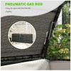 Gulches 175 Gallon Outdoor Storage Box w/Inner Liner, Deck Box with Pneumatic Bar Lift for Indoor , Patio Cushions, Pool Toys, Garden Tools, Gray - 4 of 4