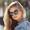 WMP Eyewear Square Oversized Women Polarized Sunglasses - image 4 of 4