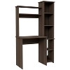 NicBex Computer Desk with 5 Shelves&2 Superior Shelves,Home Office Desk Writing Table for Study&Company,Home Workstation,Smokey Oak - 3 of 4