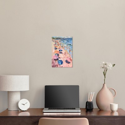 Colorful Coastal Beach Scene Canvas Wall Art, 10" x 15"