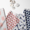 Bacati - Olivia Coral/Navy Muslin Buck/Feathers/Triangles Swaddling Blankets set of 4 - 2 of 4