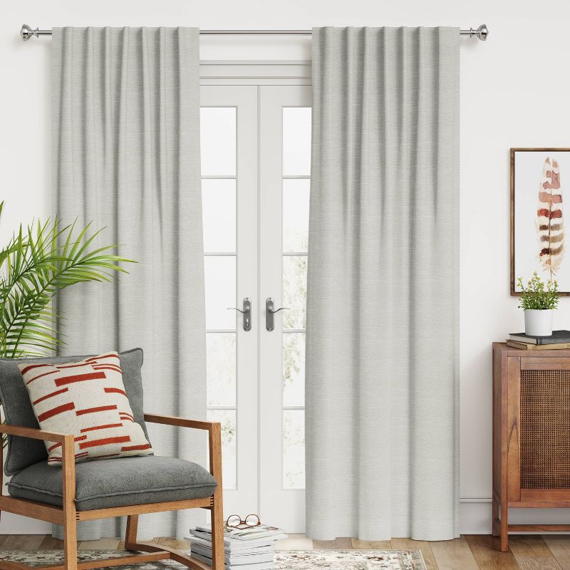 1pc Blackout Textural Overlay Window Curtain Panel - Threshold™, 3 of 9