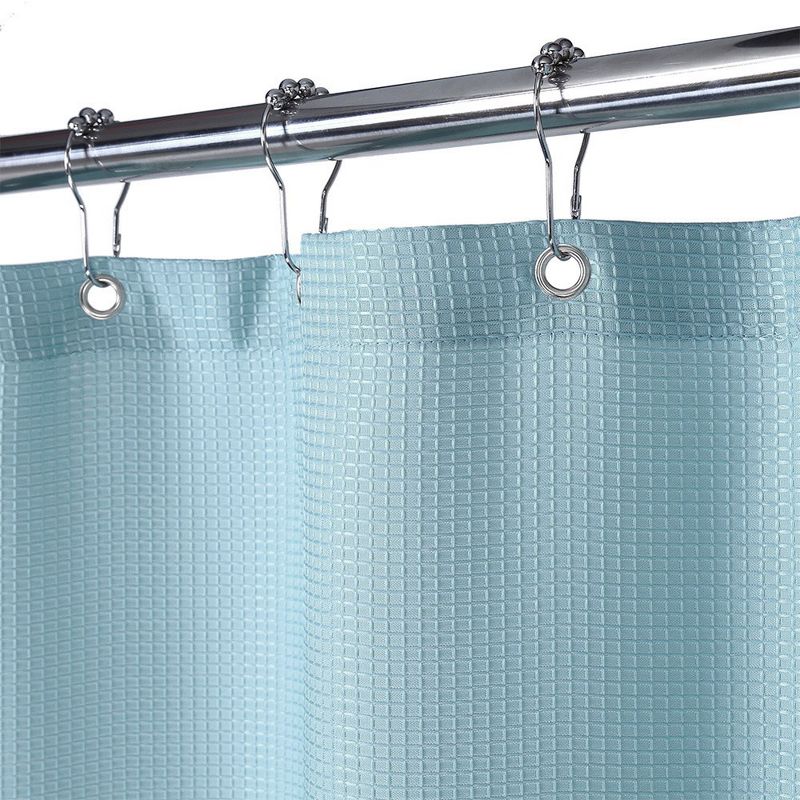 Waffle Fabric Shower Curtain for Bathroom, 5 of 6