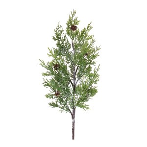 Frosted Pine Spray Decorations – 28" Tall Seasonal Faux Greenery Set of 2 by Melrose - 1 of 3