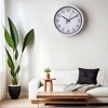 REGALWOVEN Modern Plastic Silent Non Ticking Wall Clock 8 x 8 x 1.6 Inches - 3 of 4