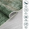 Coucheta Washable Area Rug - Non-Slip Modern Checkered Rug, Stain Resistant Low Pile Carpet for Living Room & Bedroom, Plaid Design - 4 of 4