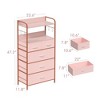 5 Drawers Dresser for Bedroom, 47" Tall Dresser Chest of Drawers with Side Hooks, Fabric Closet Dresser Tower Furniture - 3 of 4