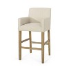 Set of 2 Bar Stool Upholstered Counter Stool Dining Chair Pub Stool -ModernLuxe - 3 of 4