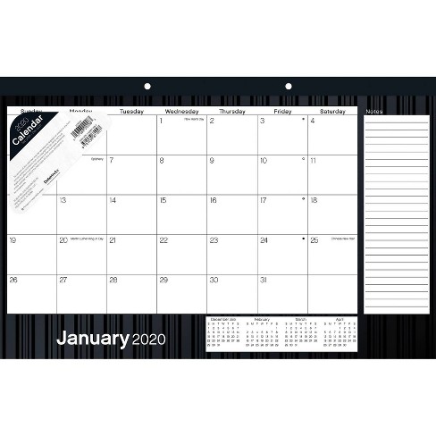 2020 Desk Pad Calendar Classic Black Trends International Target