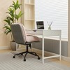 360° Rolling Swive Elegant Design Computer Chair Oversize Seat Cirss Cross Chair with Wheels - 4 of 4