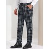 Lars Amadeus Men's Casual Slim Fit Flat Front Skinny Plaid Dress Pants - 2 of 4