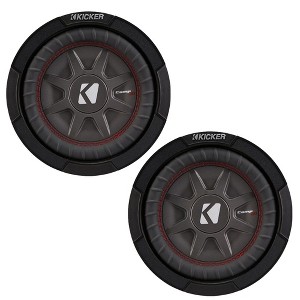 Kicker 43CWRT82 8"  Dual Voice Coil 2 ohm slim line truck woofers Bundle - 1 of 4