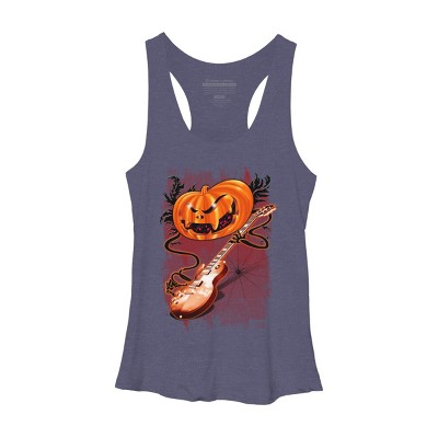 Women's Design By Humans Pumpkin Rocker By cashfish Racerback Tank Top