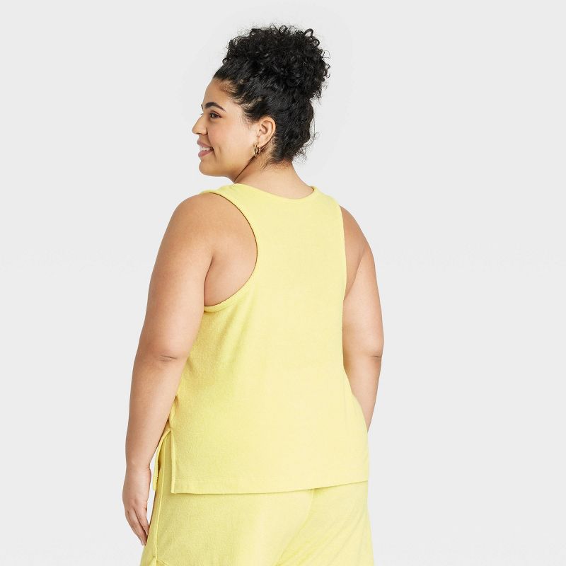 Women's Terry Tank Top - A New Day™ Yellow, 2 of 7