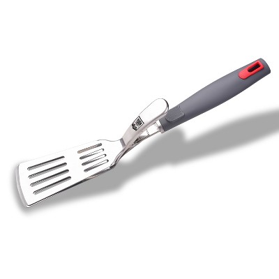 Yukon Glory Premium Stainless Steel Grip Tongs Spatula with Secure Grip Handle, Easily Flips Burgers