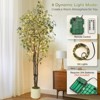 Garvee 5/6/7FT Artificial Eucalyptus Tree, Artificial Plant with White Planter，Large Faux Floor Plant Fake Silk Trees with Lights Home Decor Indoor - 2 of 4