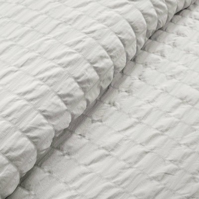Lush Decor Lush Décor 3pc Full/Queen Crinkle Textured Dobby Comforter Set Light Gray: Midweight Microfiber Bedding, Contemporary Style — фото 7
