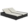 vidaXL Double Sun Lounger Poly Rattan Black - 2 of 4