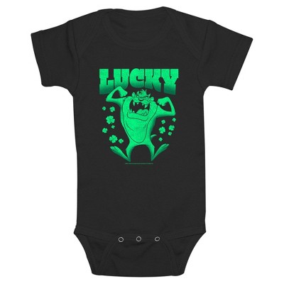 Infant s Looney Tunes Distressed Lucky Tasmanian Devil Onesie Target