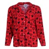 Mentally Exhausted Women's Love Button Down Long Sleeve Pajama Set - 3 of 4