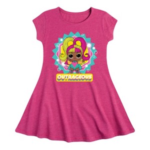 Girls' - LOL Surprise! - Outrageous -Glow Grrrl Fit & Flair Cap Sleeve Dress - 1 of 1