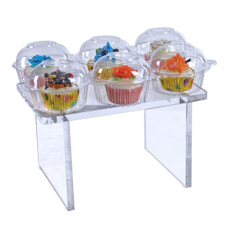 Azar Displays Clear Acrylic 11.75"W x 7.75"D x 8"H 1/2" Thick Deluxe Riser w/Bumpers, 2 of 8