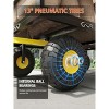 3-in-1 Heavy-Duty Steel Garden Cart, Garden Wagon,with 10 Inch All-Terrain Tires and Removable Mesh Side Panels,180°Rotating Handle,Metal Yard - 4 of 4