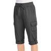 Collections Etc Convertible Cargo Capri Pants - 3 of 4