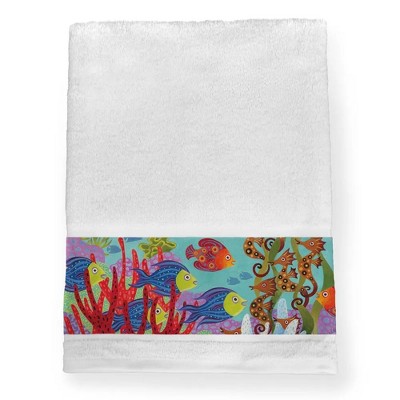 Laural Home Fish in the Hood 27"W x 51"L Bath Towel