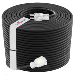LifeSupplyUSA 16 Gauge Power Extension Cord Outdoor & Indoor Waterproof Cable SJTW 16/3 - 1 of 4
