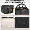 Anna-Kaci Large Capacity Makeup Organizer Bag with Dual Compartments and Brush Holders 9.8x6.3x5.5 inches - Black - 3 of 4