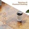 Infurnic Desks Computer Desk with Drawers, Modern Home Office Desk with Storage Shelf, Simple Style PC Table, Brown, 48"*23.62"*29.33" - 2 of 4