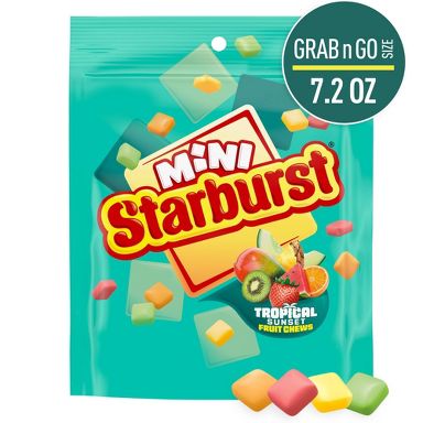 Starburst Tropical Mini Grab And Go  Candies - 7.2oz