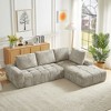 111.4'' Faux Fur L-Shaped Sectional Oversized Sofa with Tufted Surface and No Assembly Required - 4 of 4